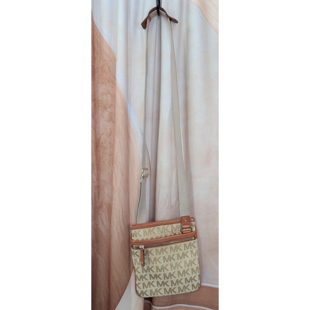 Michael Kors Canvas MK Logo Crossbody Bag